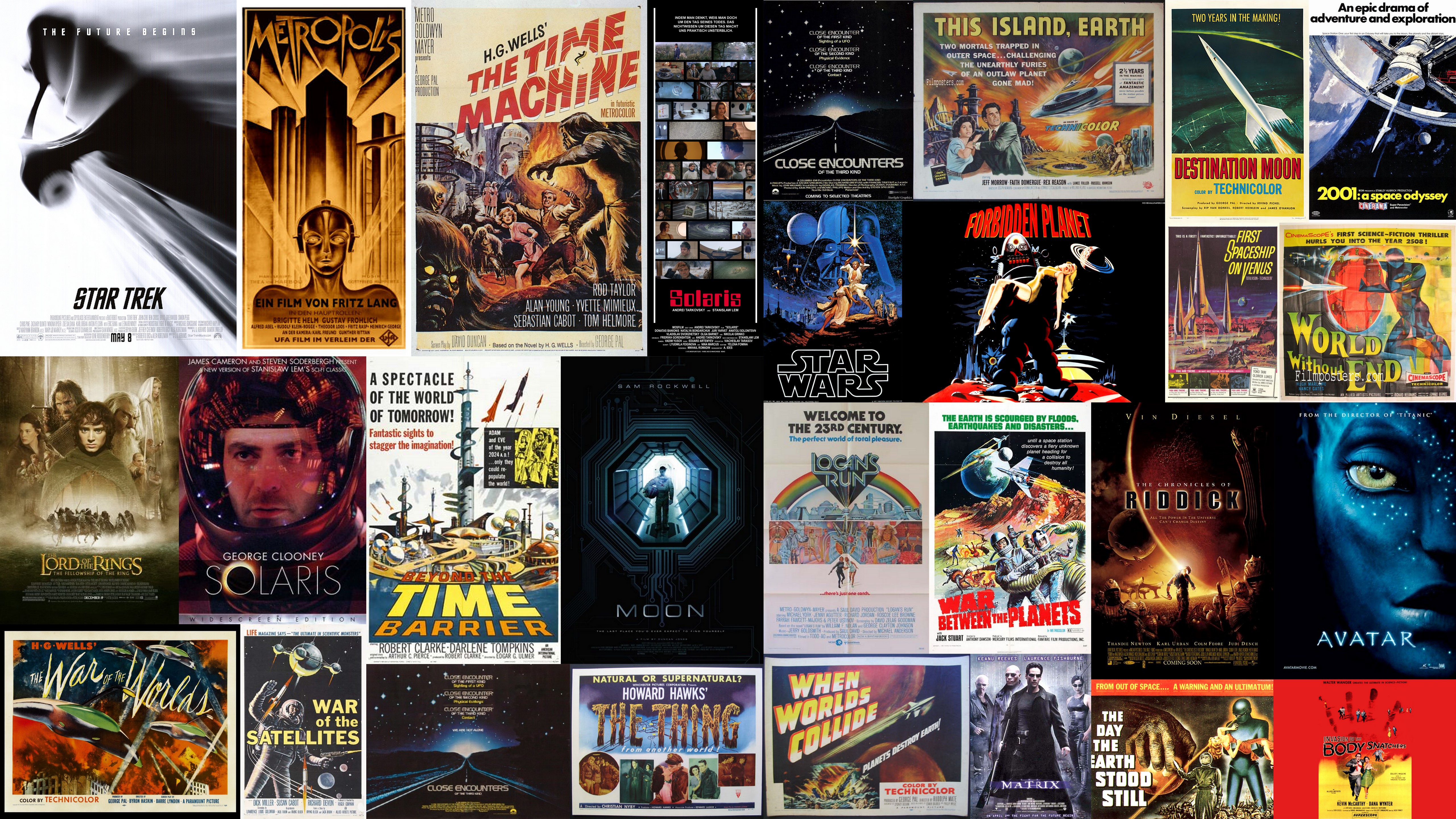 Favorite Sci Fi Movie Posters Kosmosaic Books G L Breedon